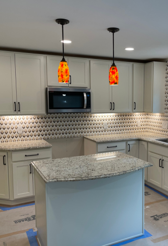 Kitchen pendant light installation